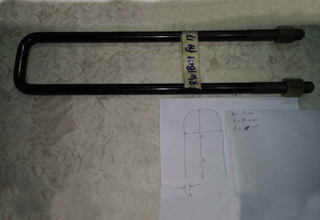 China 45 C U Bolts with Nuts 17X80.2X17
