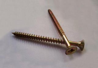Yellow Zinc Plated Galvanized Chipboard Screw CSK Head Pozi 4X50/30