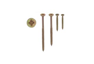 Yellow Zinc Plated Galvanized Chipboard Screw CSK Head Pozi 4.5X80/45