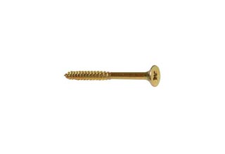 China Yellow Zinc Plated Galvanized Chipboard Screw CSK Head Pozi 4X80/50