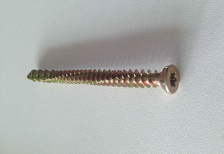 Yellow Zinc Plated Galvanized Concrete Screw 7.5X152