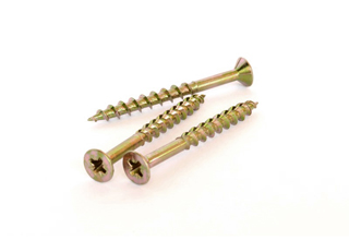 China Yellow Zinc Plated Galvanized Chipboard Screw CSK Head Pozi 5X100/60