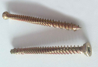 China Yellow Zinc Plated Galvanized Concrete Screw 7.5X102