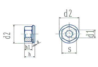 DIN 934 A2-70, Hex Nuts M10