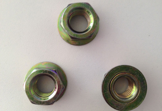 Nut+Convex Spring Washer, Yellow Zinc Plated M12