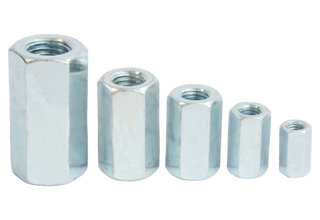 Hex Long Nuts, Zinc Plated Carbon Steel Hex Long Nuts DIN6334, M6X10mm