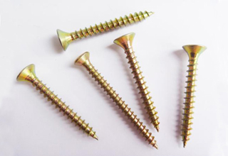 Wood Screws, Yellow Zinc Plated Wood Screws, 4 x 40