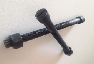 Slotted Cheese Head Bolt, Black Carbon Steel 3/8X6