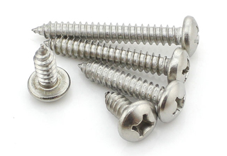 Zinc Plated Self Tapping Screws, Pan Phillips Drive Head, 4.7X6.35mm