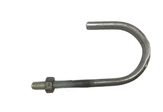 Zinc Plated Galvanized Carbon Steel J Hook with Nuts M8X142