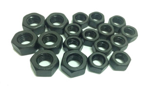 Black Oxide Carbon Steel Hex Nuts M8