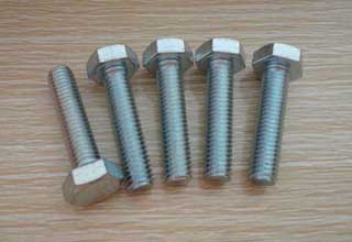 Din 933 Silver Zink-Coated Screws, M6x25