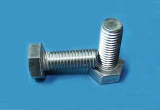 Din 933 Silver Zink-Coated Screws, M10x35