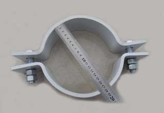 PVC Coating U-Clamps With 2 Bolts And 4 Nuts,70 X 8 X 173/M16 X 50