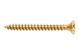 Wood Screws, Yellow Zinc Plated Flat Head Wood Screws, 4 x 40mm