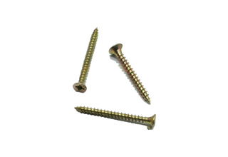 Wood Screws, Yellow Zinc Plated Flat Head Wood Screws, 5 x 65mm
