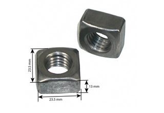 Square Nuts, Mild Steel Hot Dip Galvanized Square Nuts 5/8