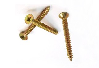 Wood Screws, Yellow Zinc Plated Flat Head Wood Screws, 4 x 30mm