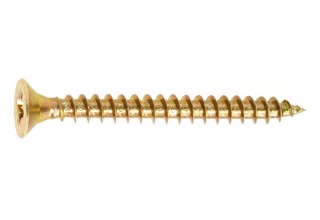 Wood Screws, Yellow Zinc Plated Flat Head Wood Screws, 5 x 50mm