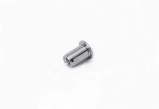 Rivet Nuts, Aluminium Round Shank Flat Head Open End M8x16mm
