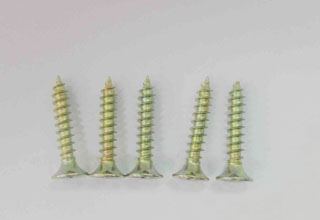 Cross Drive Colorful Yellow Zinc Plated Screw Fine Thread