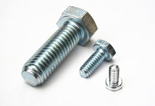 Hardware hex bolt and nut