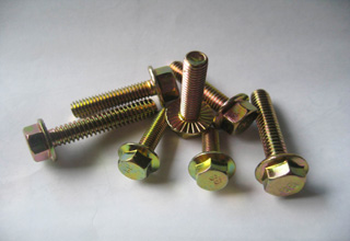 Knurled flange hex bolt