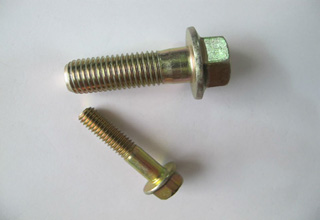 M12 zinc palted flanged bolt hex bolt