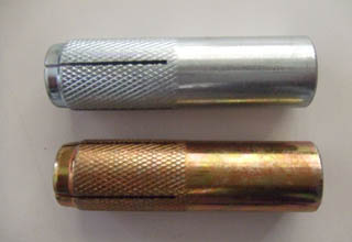 Knurled brass M16 drop in anchor Concrete anchor