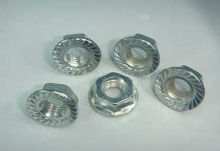 stainless steel standard part lock serrated hex flange nut