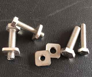 RVS A2 Hex Bolt DIN933 M10x40 with RVS square nuts