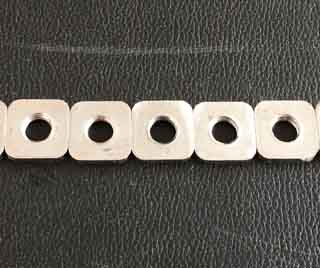 RVS Square Plate, SS304 Square Nut, A2 Square plate with threaded nut 2