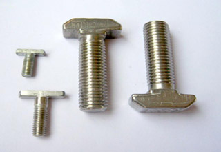 Hammer head zinc plated M6 T bolts
