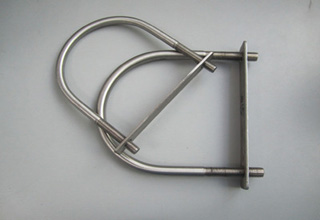 Round Bend U-Bolt with Plate - Zinc Plated