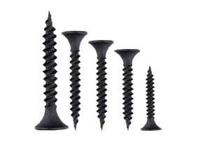 Fine thread and coarse thread black phosphate steel drywall screw