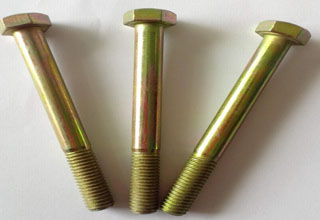 Galvanized zinc colored-plating hex bolts
